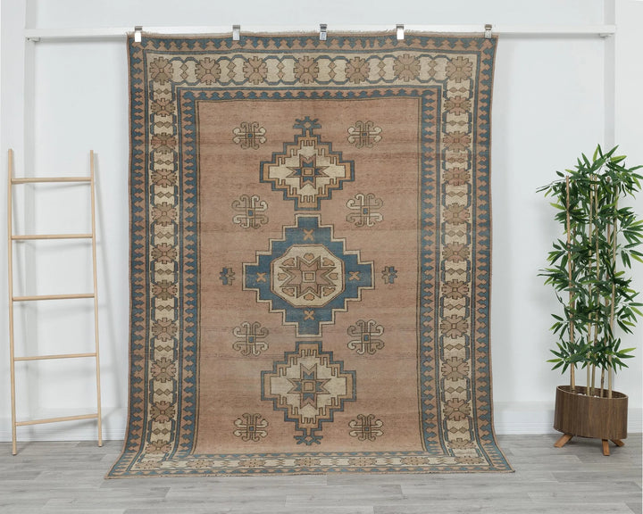 Multicolor Turkish Oushak Rug 6' 2" x 8' 2" Hand-Knotted | No. VR57618