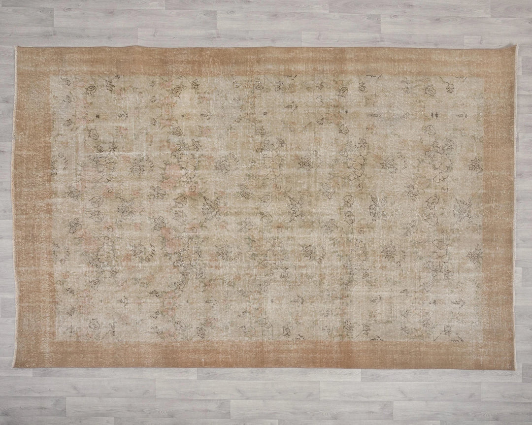 Multicolor Turkish Oushak Rug 6'11" x 9'11" Hand-Knotted | No. VR57638