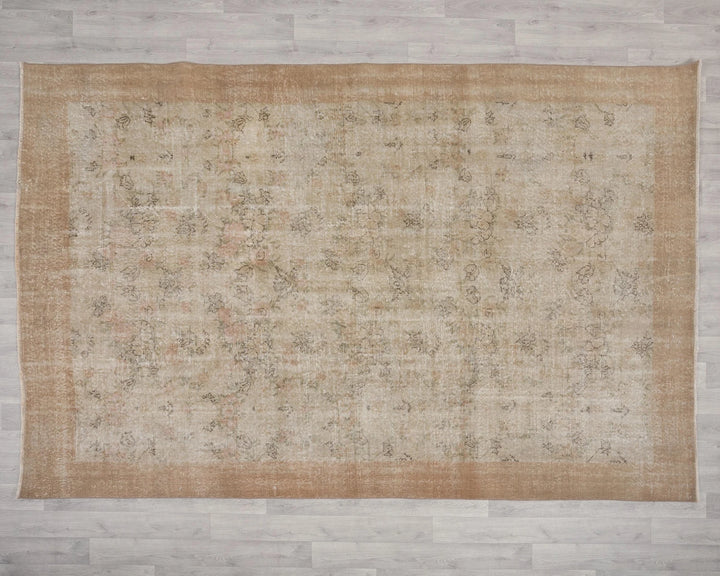 Multicolor Turkish Oushak Rug 6'11" x 9'11" Hand-Knotted | No. VR57638