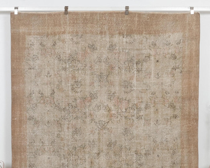 Multicolor Turkish Oushak Rug 6'11" x 9'11" Hand-Knotted | No. VR57638