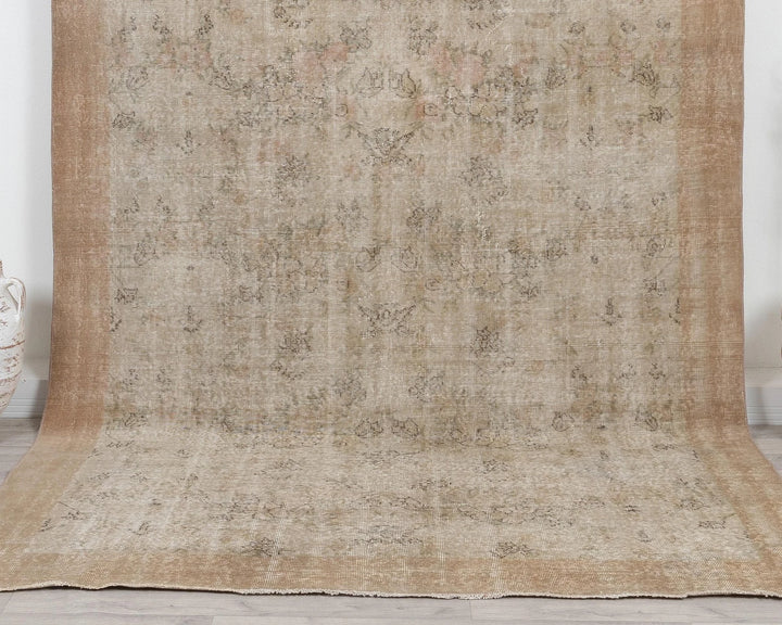 Multicolor Turkish Oushak Rug 6'11" x 9'11" Hand-Knotted | No. VR57638