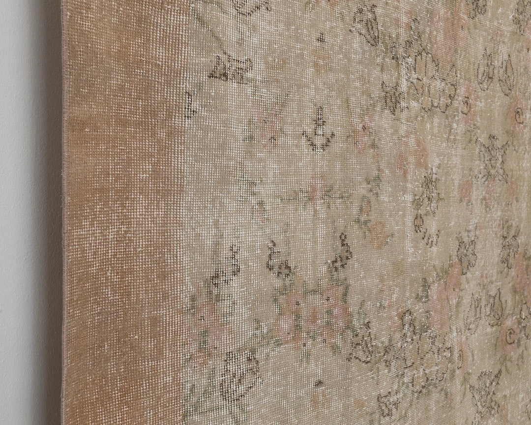 Multicolor Turkish Oushak Rug 6'11" x 9'11" Hand-Knotted | No. VR57638