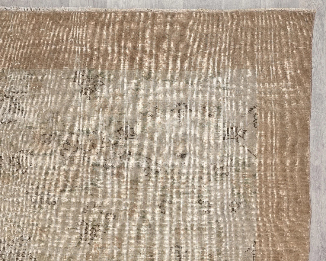 Multicolor Turkish Oushak Rug 6'11" x 9'11" Hand-Knotted | No. VR57638