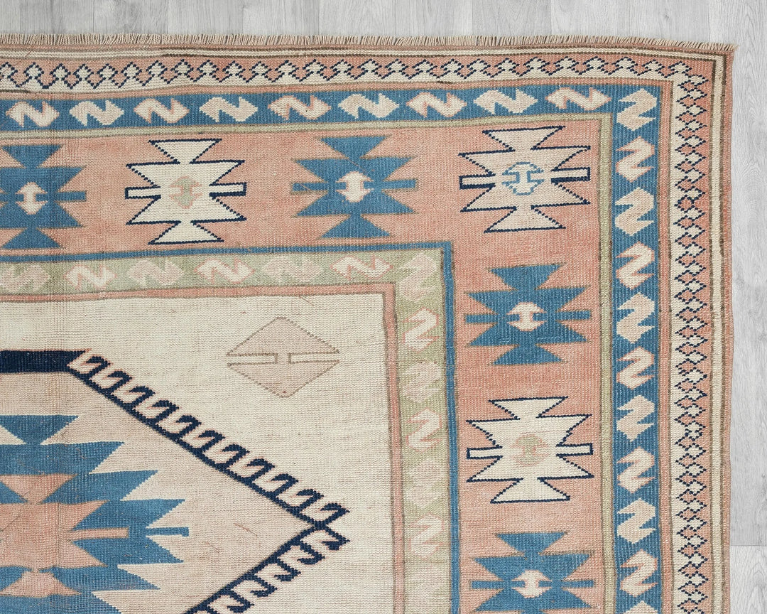 Neutral Oushak Rug 7' 1" x 9' 11" | No. VR57725