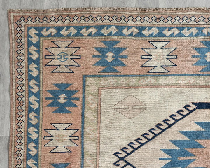 Neutral Oushak Rug 7' 1" x 9' 11" | No. VR57725