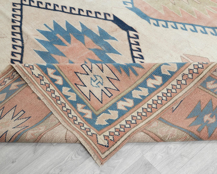 Neutral Oushak Rug 7' 1" x 9' 11" | No. VR57725