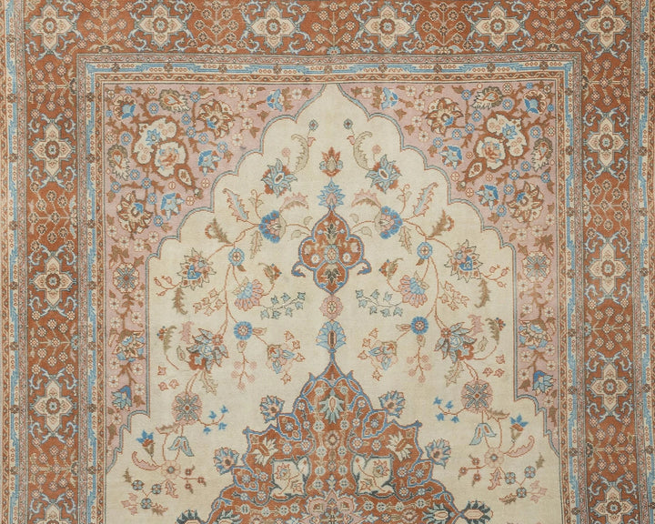 Multicolor Turkish Oushak Rug 6'1" x 9'6" Hand-Knotted | No. VR57774