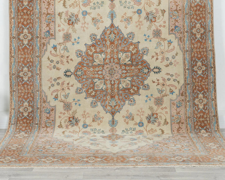 Multicolor Turkish Oushak Rug 6'1" x 9'6" Hand-Knotted | No. VR57774