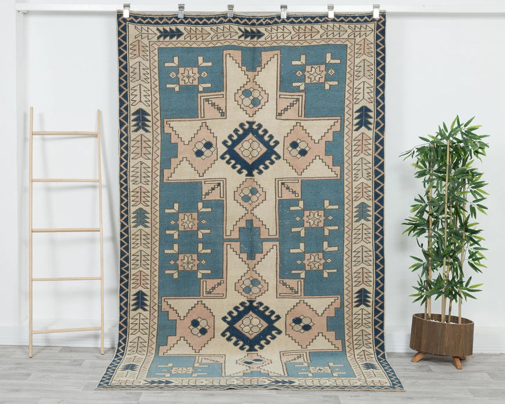 Multicolor Turkish Oushak Rug 5' 4" x 8' 4" Hand-Knotted | No. VR57787