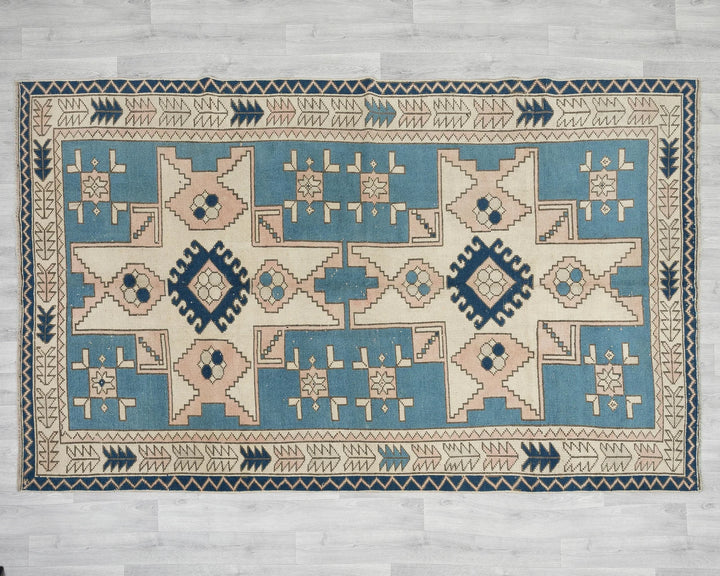 Multicolor Turkish Oushak Rug 5' 4" x 8' 4" Hand-Knotted | No. VR57787