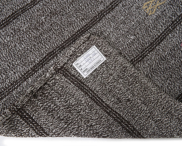 Gray Turkish Kilim Rug 6'1" x 8'4" Flat-Weave | No. VR57790