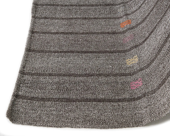 Gray Turkish Kilim Rug 6'1" x 8'4" Flat-Weave | No. VR57790