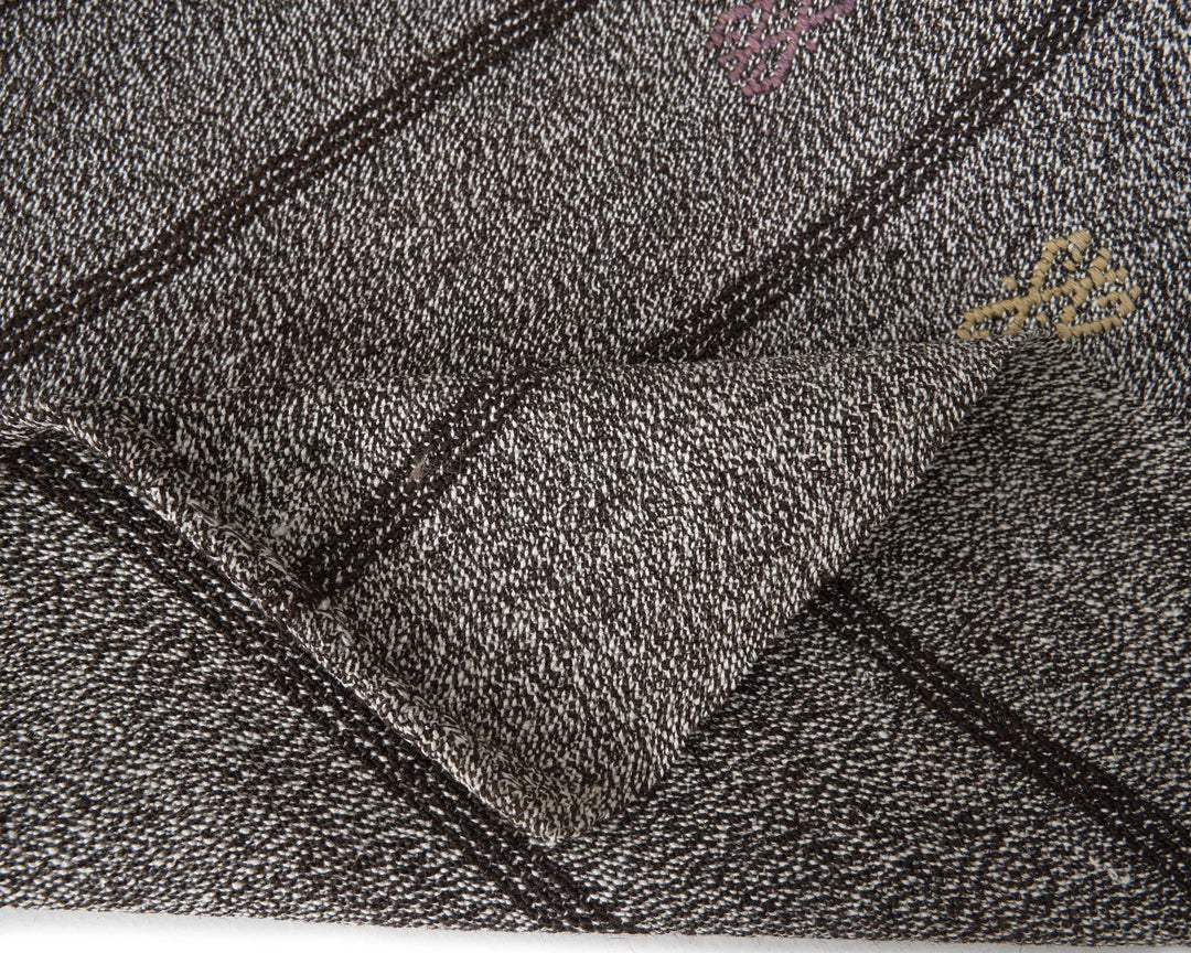 Gray Turkish Kilim Rug 6'1" x 8'4" Flat-Weave | No. VR57790