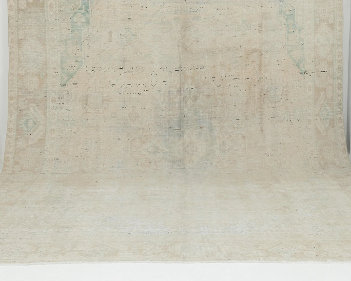 Beige Turkish Oushak Rug 9'6" x 12'2" Hand-Knotted | No. VR57867