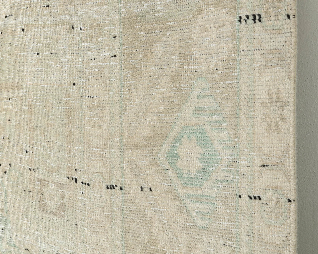 Beige Turkish Oushak Rug 9'6" x 12'2" Hand-Knotted | No. VR57867
