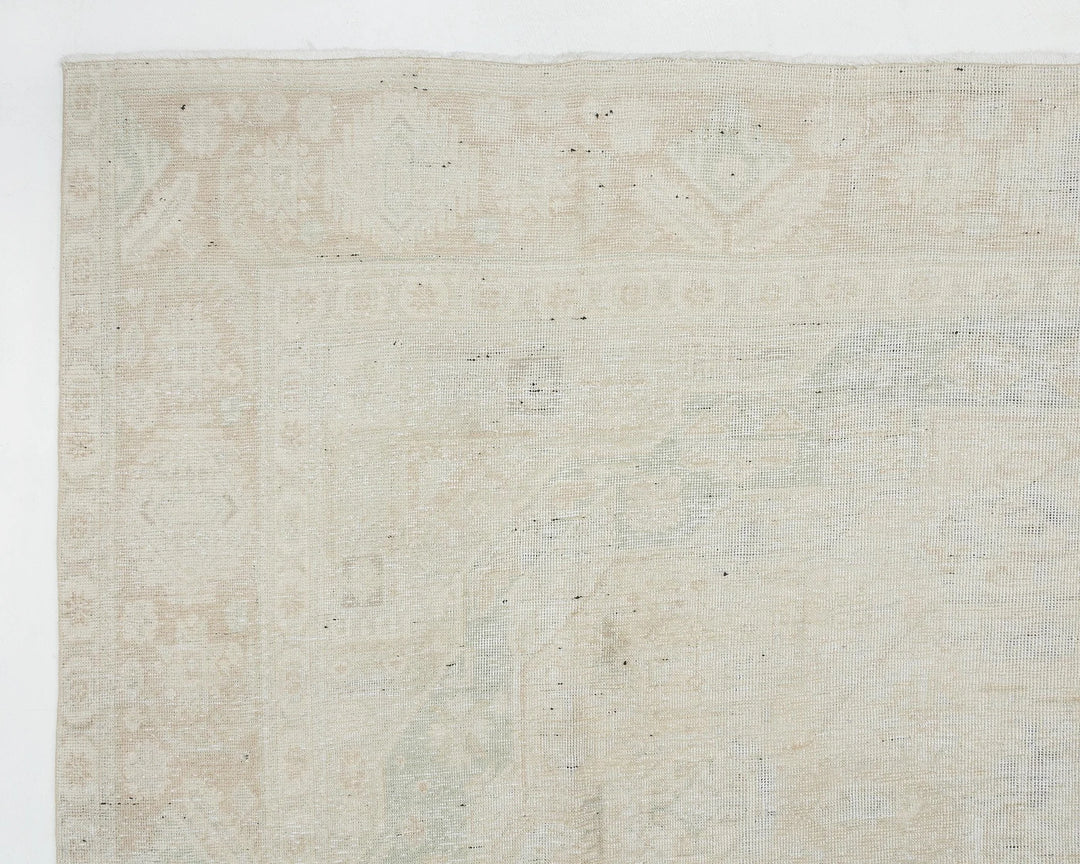 Beige Turkish Oushak Rug 9'6" x 12'2" Hand-Knotted | No. VR57867