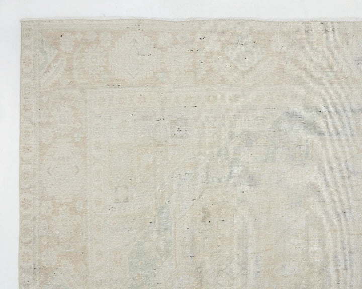 Beige Turkish Oushak Rug 9'6" x 12'2" Hand-Knotted | No. VR57867