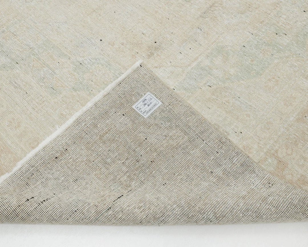 Beige Turkish Oushak Rug 9'6" x 12'2" Hand-Knotted | No. VR57867