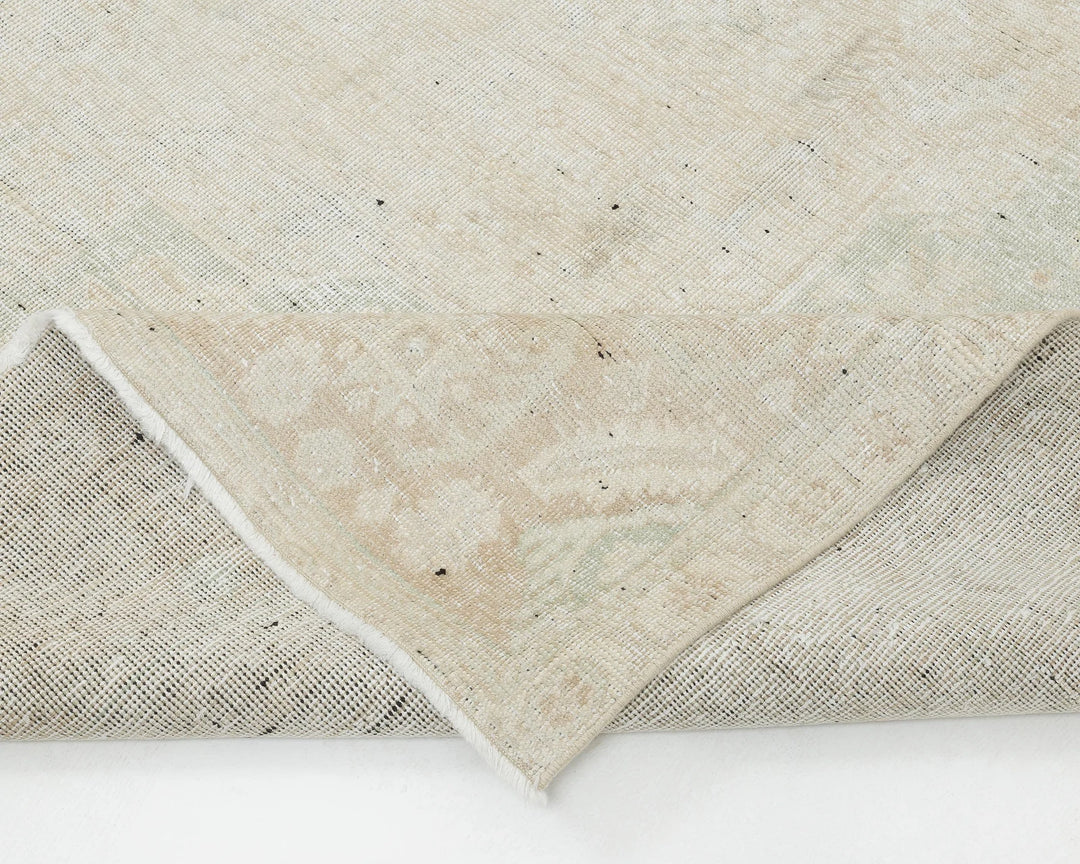 Beige Turkish Oushak Rug 9'6" x 12'2" Hand-Knotted | No. VR57867