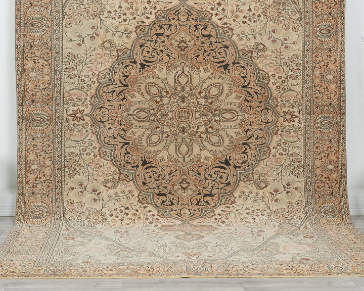 Multicolor Turkish Oushak Rug 6'2" x 9'7" Hand-Knotted | No. VR57893