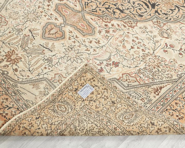Multicolor Turkish Oushak Rug 6'2" x 9'7" Hand-Knotted | No. VR57893