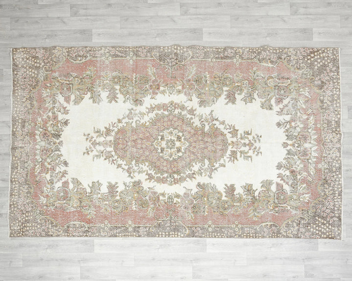Neutral Oushak Rug 5' 11" x 9' 8" | No. VR57907