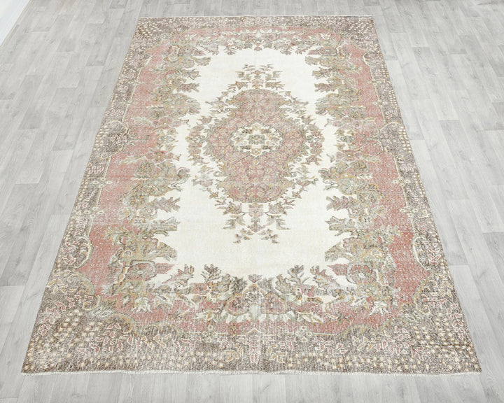 Neutral Oushak Rug 5' 11" x 9' 8" | No. VR57907