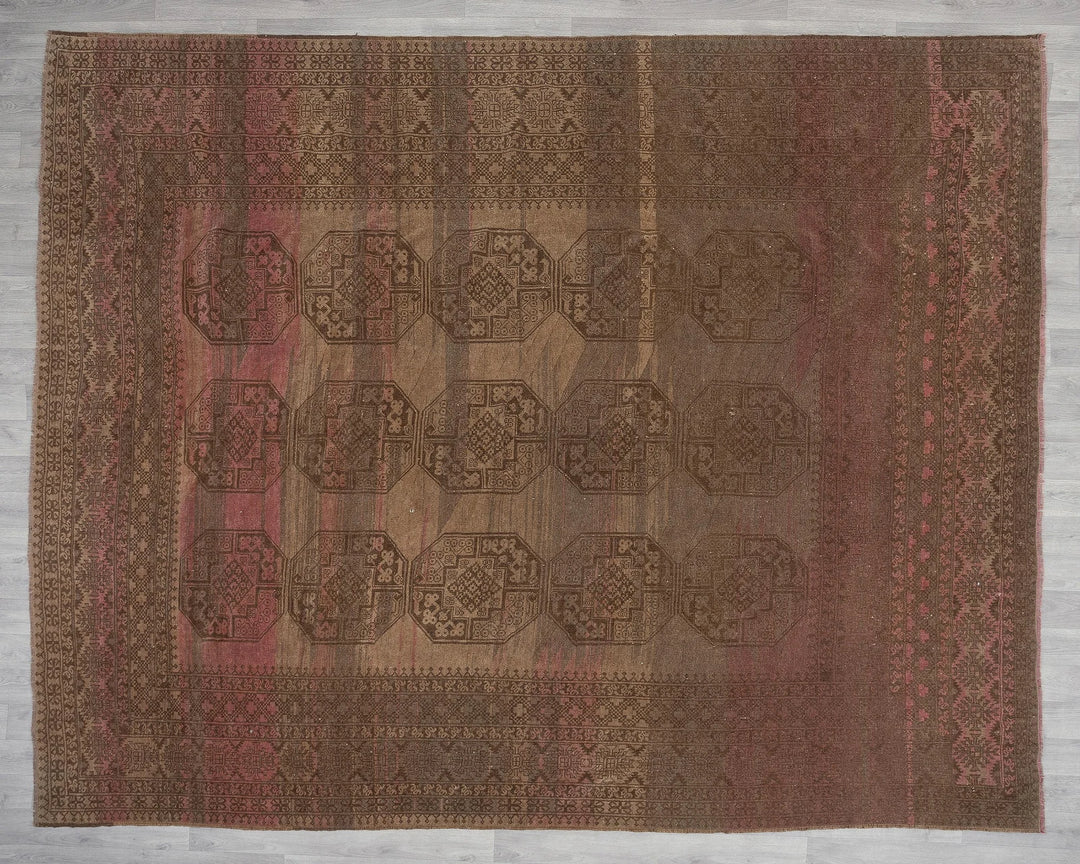 Multicolor Turkish Oushak Rug 8'11" x 10'6" Hand-Knotted view 9