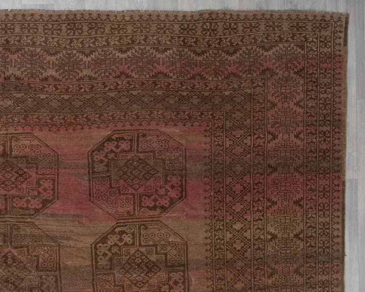 Multicolor Turkish Oushak Rug 8'11" x 10'6" Hand-Knotted border