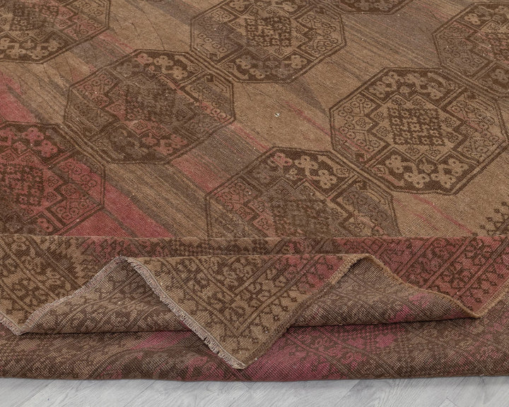 Multicolor Turkish Oushak Rug 8'11" x 10'6" Hand-Knotted field