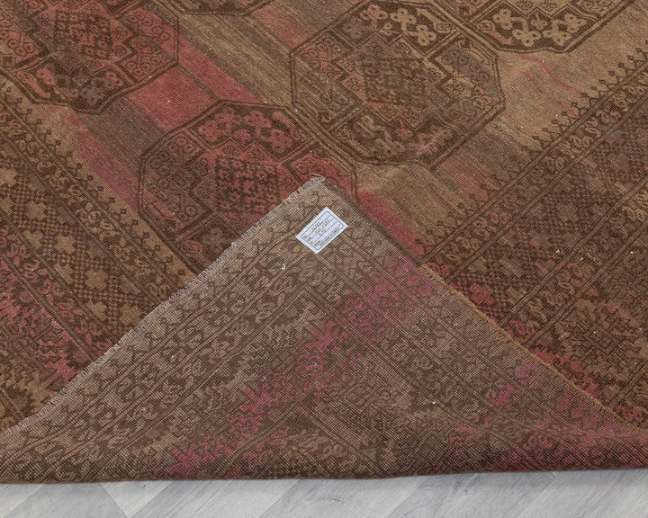 Multicolor Turkish Oushak Rug 8'11" x 10'6" Hand-Knotted texture