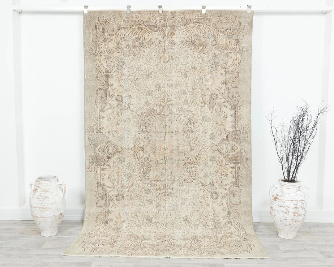 Multicolor Turkish Oushak Rug 5' 4" x 8' 8" Hand-Knotted | No. VR58005