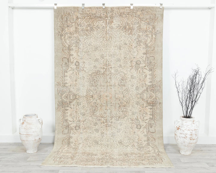 Multicolor Turkish Oushak Rug 5' 4" x 8' 8" Hand-Knotted | No. VR58005