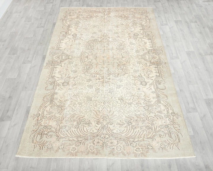 Multicolor Turkish Oushak Rug 5' 4" x 8' 8" Hand-Knotted | No. VR58005