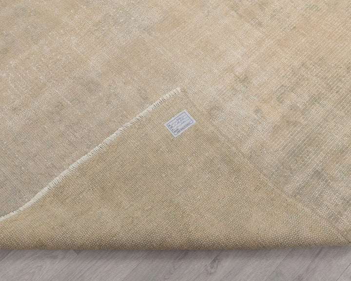Beige Turkish Oushak Rug 6'3" x 10'4" Hand-Knotted | No. VR58019
