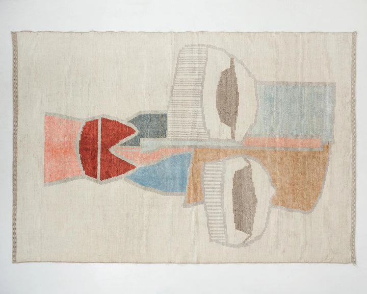 Multicolor Turkish Oushak Rug 7' 10" x 11' 3" Hand-Knotted | No. VR58029