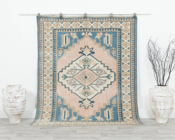 Multicolor Turkish Oushak Rug 2' 10" x 5' Hand-Knotted | No. VR58072