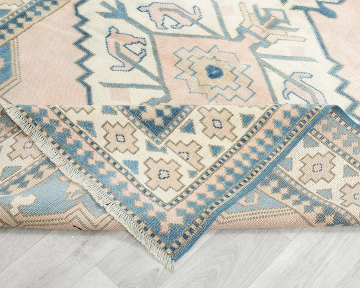 Multicolor Turkish Oushak Rug 2' 10" x 5' Hand-Knotted | No. VR58072