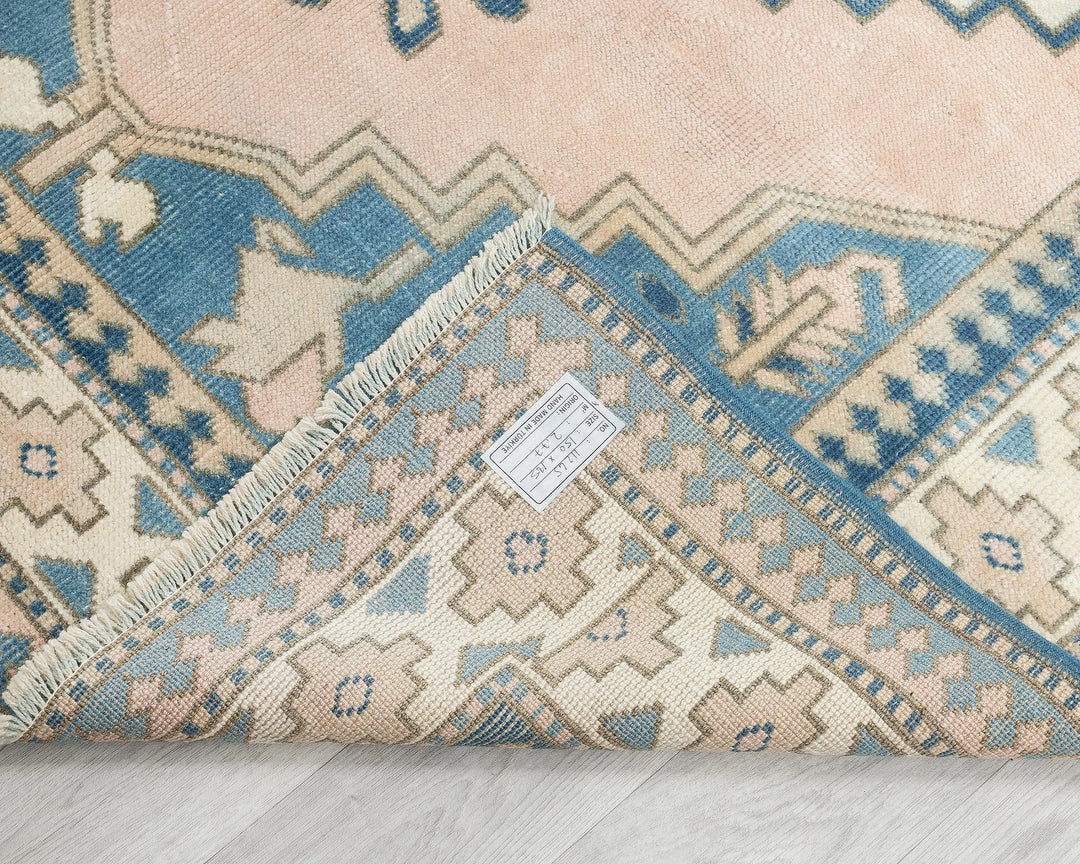 Multicolor Turkish Oushak Rug 2' 10" x 5' Hand-Knotted | No. VR58072