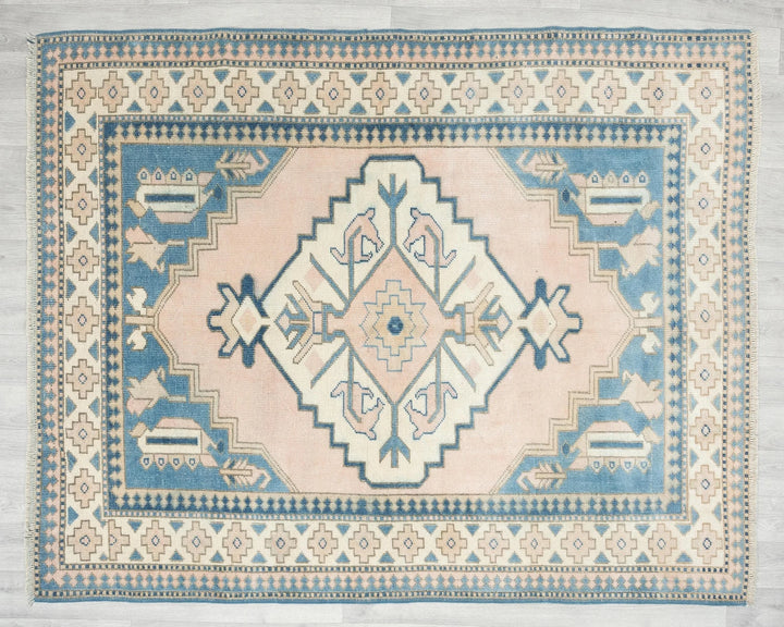 Multicolor Turkish Oushak Rug 2' 10" x 5' Hand-Knotted | No. VR58072