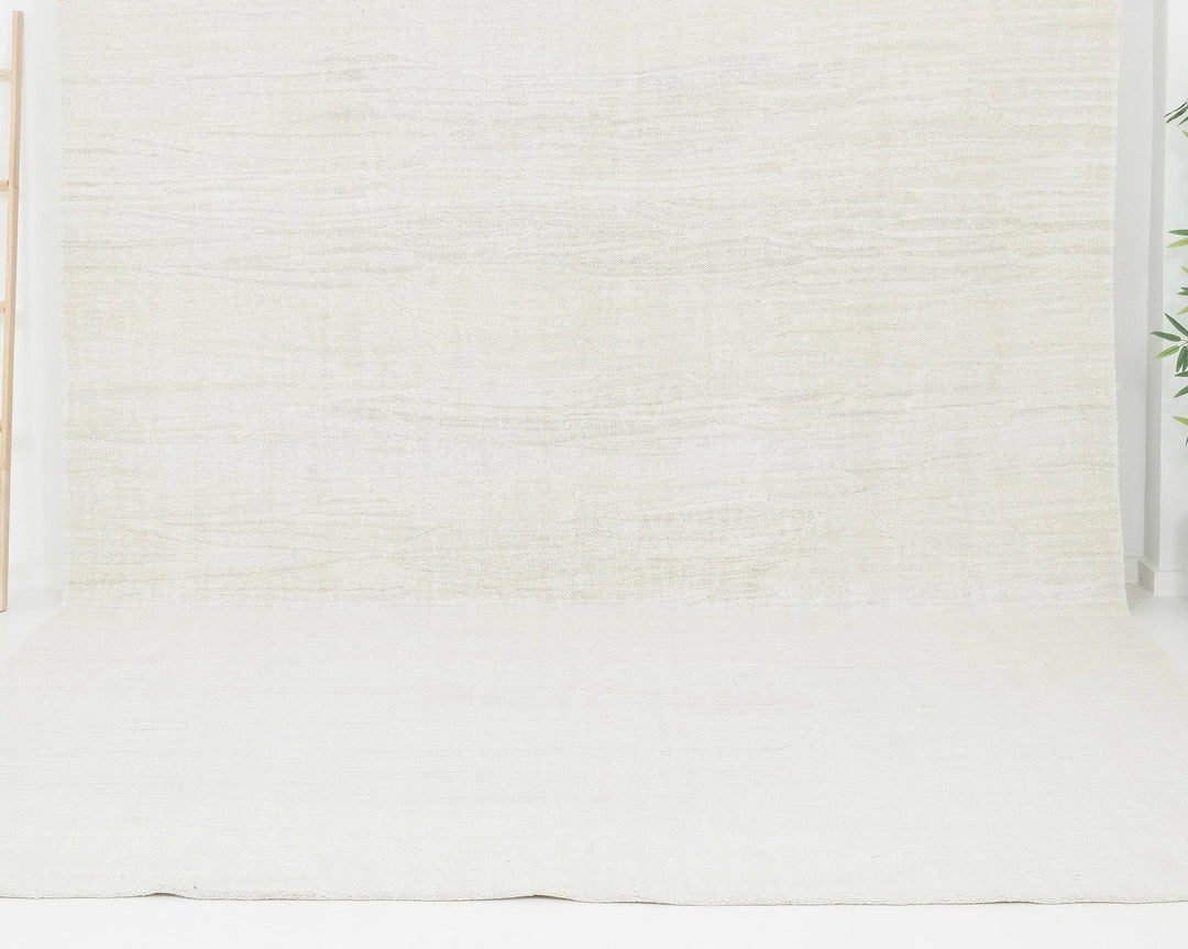 Ivory Turkish Kilim Rug 8' 10" x 11' 10" Flat-Weave | No. VR58167