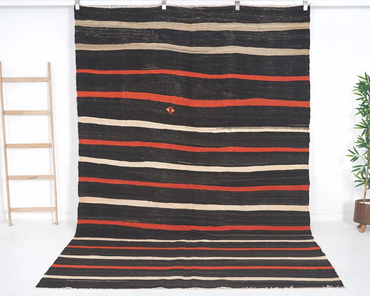 Multicolor Turkish Kilim Rug 10' x 6' 5" Flat-Weave | No. VR58224