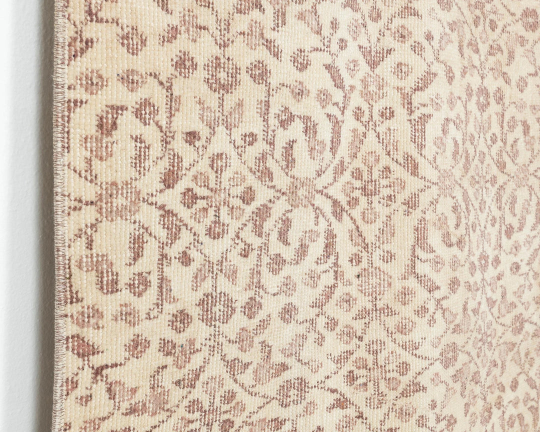 Beige Turkish Oushak Rug 3' 8" x 6' 10" Hand-Knotted | No. VR58438