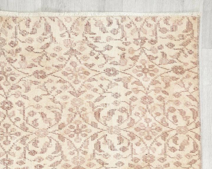 Beige Turkish Oushak Rug 3' 8" x 6' 10" Hand-Knotted | No. VR58438