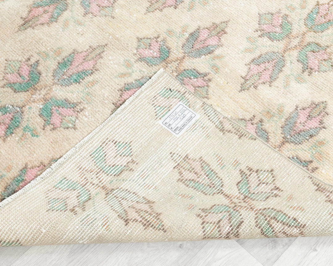 Multicolor Turkish Oushak Rug 6'5" x 9'1" Hand-Knotted | No. VR58505