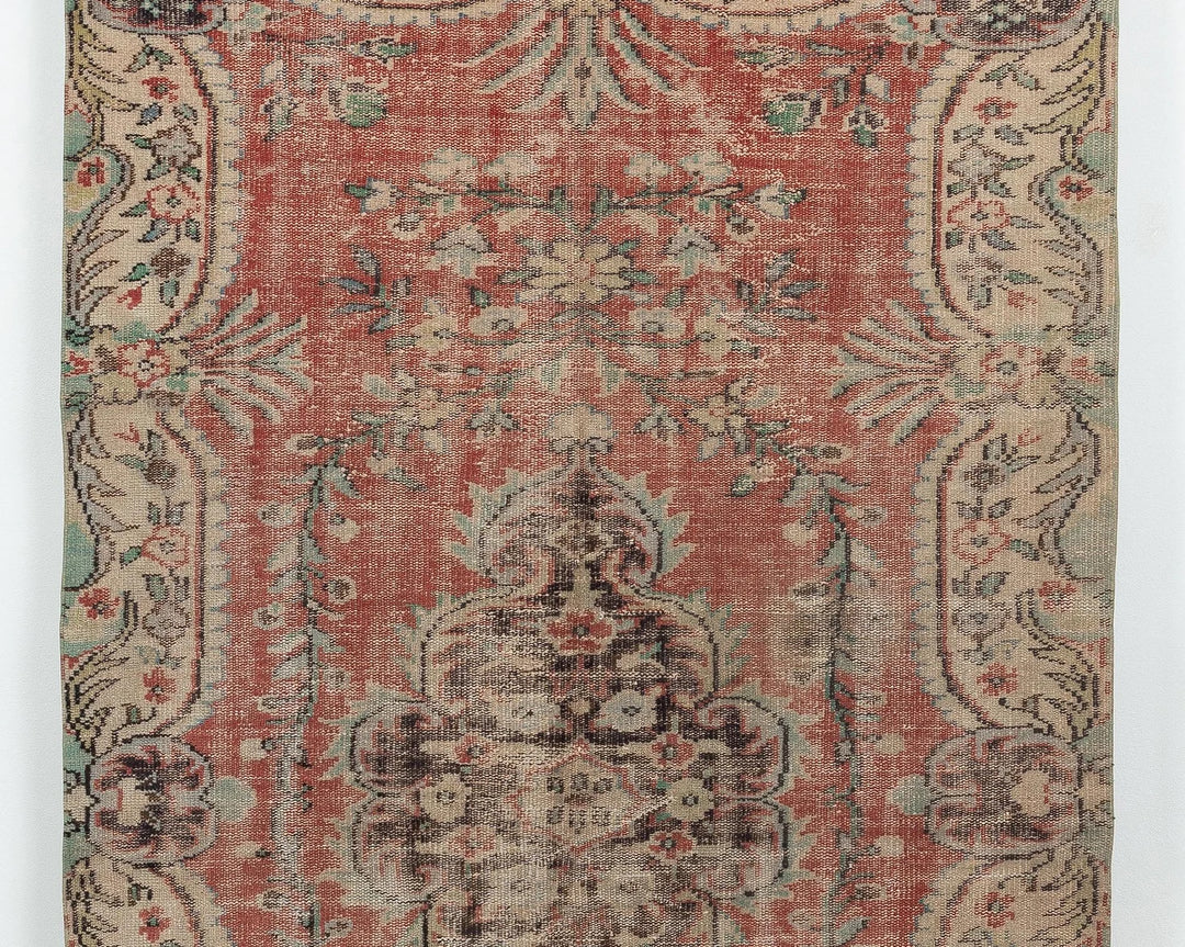 Multicolor Turkish Oushak Rug 5' 1" x 8' 11" Hand-Knotted | No. VR58558