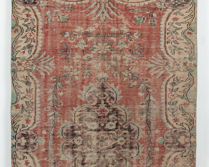 Multicolor Turkish Oushak Rug 5' 1" x 8' 11" Hand-Knotted | No. VR58558