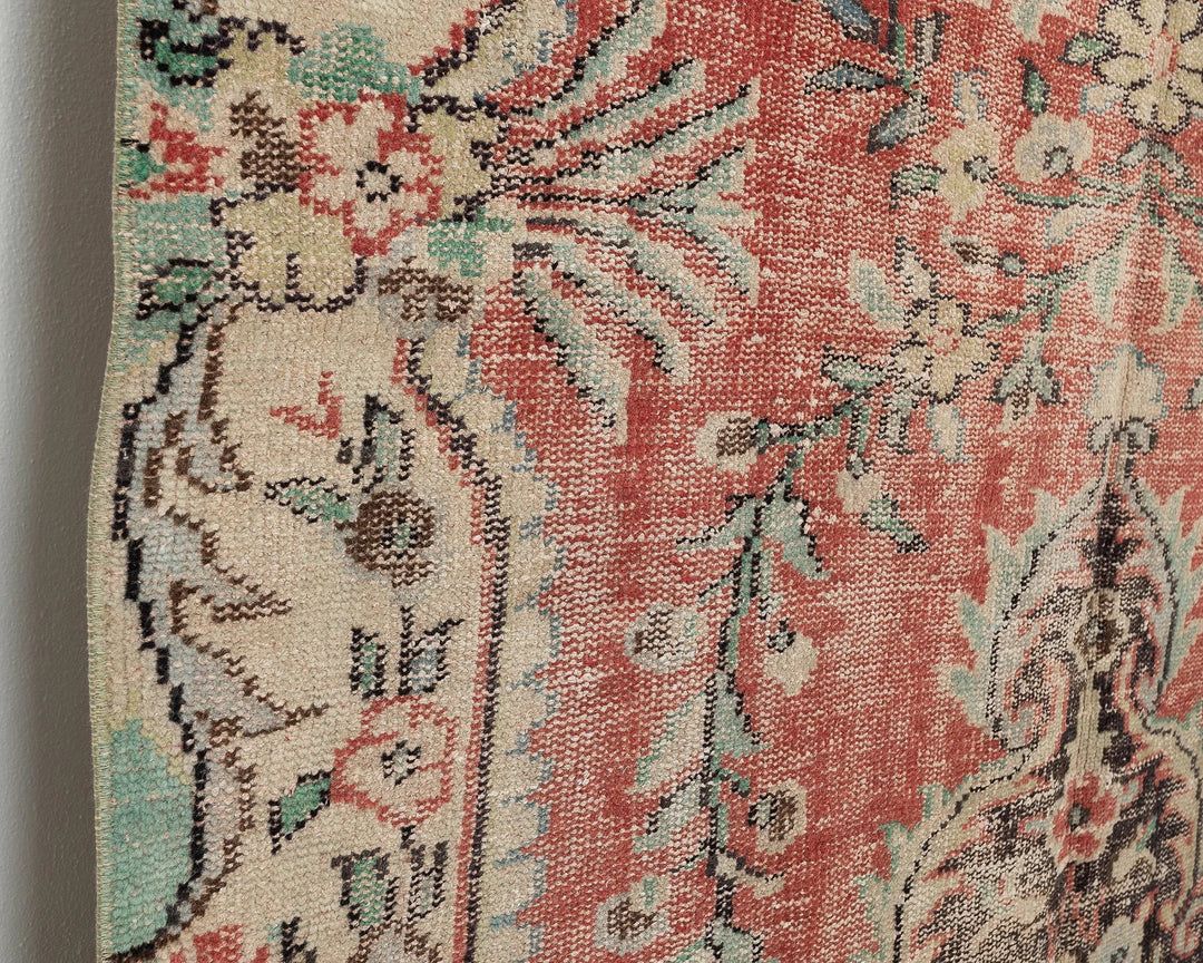 Multicolor Turkish Oushak Rug 5' 1" x 8' 11" Hand-Knotted | No. VR58558