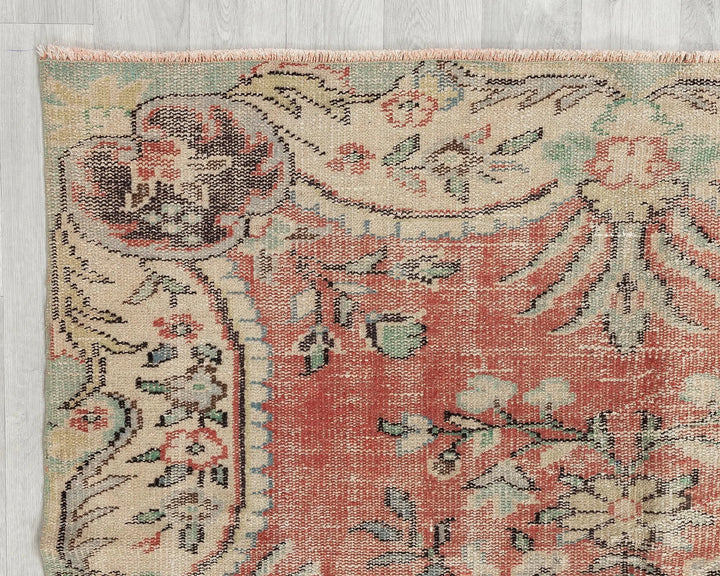 Multicolor Turkish Oushak Rug 5' 1" x 8' 11" Hand-Knotted | No. VR58558