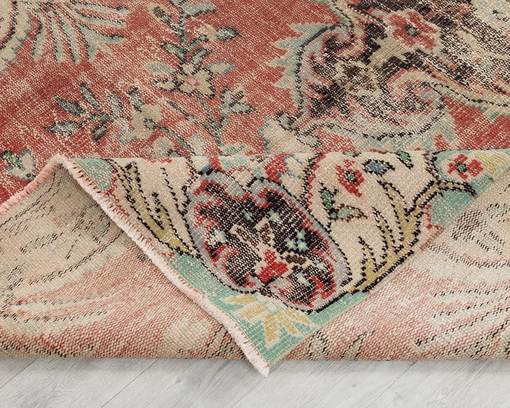 Multicolor Turkish Oushak Rug 5' 1" x 8' 11" Hand-Knotted | No. VR58558